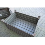 Stalen bak met deksel. NATO. Used